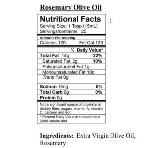 Whole Herb Fused Rosemary (Agrumato) Olive Oil - Image 2