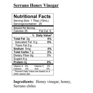 Serrano Honey Vinegar - Image 2